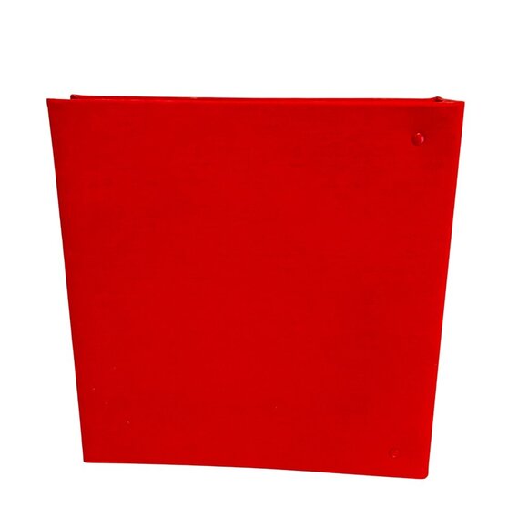 Stampin' Up! Retired Red Fabric 8.5x11" Scrapbook Album & Sample Pages - Picture 2 of 8